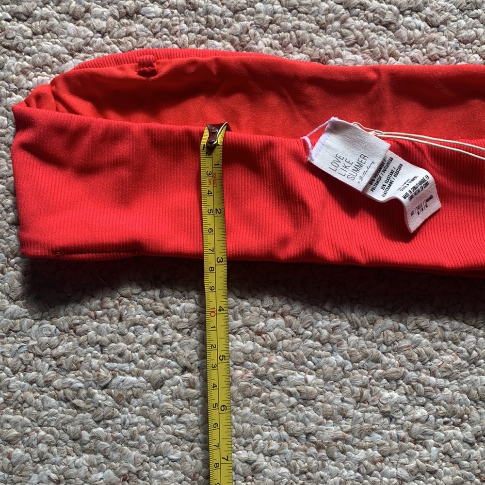 Billabong modern day beach lover “Fired Up” bandeau red bikini bra top bralette - Picture 9 of 10